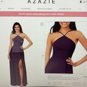 AZAZIE UNALTERED PLUM BRIDESMAID DRESS